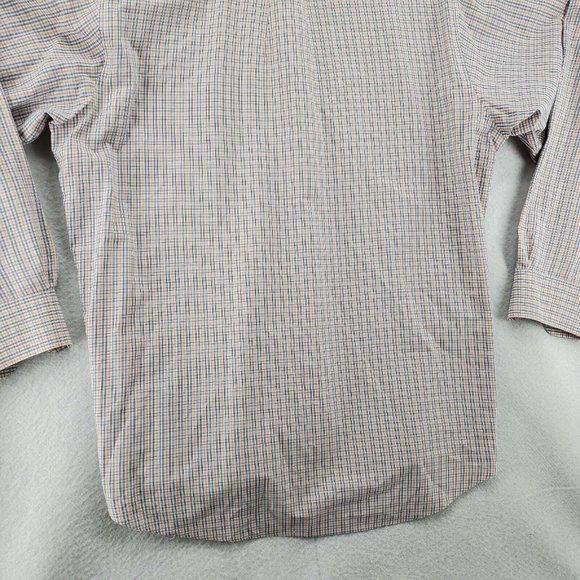 Chaps Shirt Men's Long Sleeve Classic Fit Plaid Casual Button Up White 16.5 - Picture 9 of 11